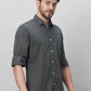 Parx Men Blue Stripe Slim Fit Cotton Full Sleeve Shirts