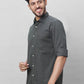 Parx Men Blue Stripe Slim Fit Cotton Full Sleeve Shirts