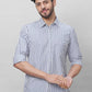 Parx Men Blue Solid Slim Fit Cotton Half Sleeve Shirts