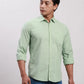 Parx Men Green Slim Fit Solid Cotton Full Sleeve Cutaway Collar Shirts