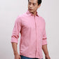 Parx Men Red Slim Fit Solid Cotton Full Sleeve Cutaway Collar Shirts