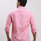 Parx Men Red Slim Fit Solid Cotton Full Sleeve Cutaway Collar Shirts