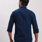 Parx Men Black Slim Fit Solid Cotton Full Sleeve Cutaway Collar Shirts