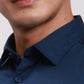 Parx Men Black Slim Fit Solid Cotton Full Sleeve Cutaway Collar Shirts