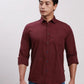 Parx Men Grey Slim Fit Solid Cotton Full Sleeve Cutaway Collar Shirts