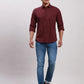 Parx Men Grey Slim Fit Solid Cotton Full Sleeve Cutaway Collar Shirts