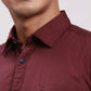 Parx Men Grey Slim Fit Solid Cotton Full Sleeve Cutaway Collar Shirts