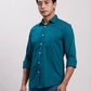Parx Men White Slim Fit Solid Cotton Full Sleeve Cut Away Shirt