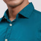 Parx Men White Slim Fit Solid Cotton Full Sleeve Cut Away Shirt