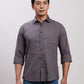 Parx Men Black Slim Fit Solid Cotton Full Sleeve Cutaway Collar Shirts