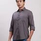 Parx Men Black Slim Fit Solid Cotton Full Sleeve Cutaway Collar Shirts