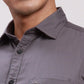 Parx Men Black Slim Fit Solid Cotton Full Sleeve Cutaway Collar Shirts