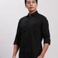Parx Men Green Slim Fit Solid Cotton Full Sleeve Cutaway Collar Shirts