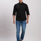 Parx Men Green Slim Fit Solid Cotton Full Sleeve Cutaway Collar Shirts