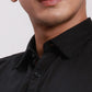 Parx Men Green Slim Fit Solid Cotton Full Sleeve Cutaway Collar Shirts