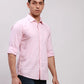 Parx Men Red Slim Fit Solid Cotton Full Sleeve Cutaway Collar Shirts