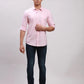Parx Men Red Slim Fit Solid Cotton Full Sleeve Cutaway Collar Shirts