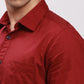 Parx Men White Slim Fit Solid Cotton Full Sleeve Cutaway Collar Shirts