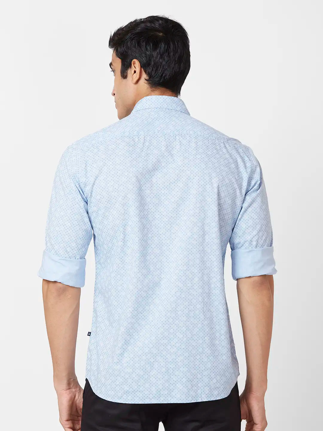 Parx Slim Fit Printed Dark Brown Shirt