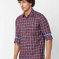 Parx Slim Fit Checkered Dark Green Shirt