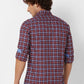 Parx Slim Fit Checkered Dark Green Shirt