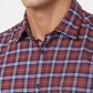 Parx Slim Fit Checkered Dark Green Shirt