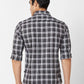 Parx Slim Fit Checkered Medium Blue Shirt