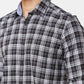 Parx Slim Fit Checkered Medium Blue Shirt