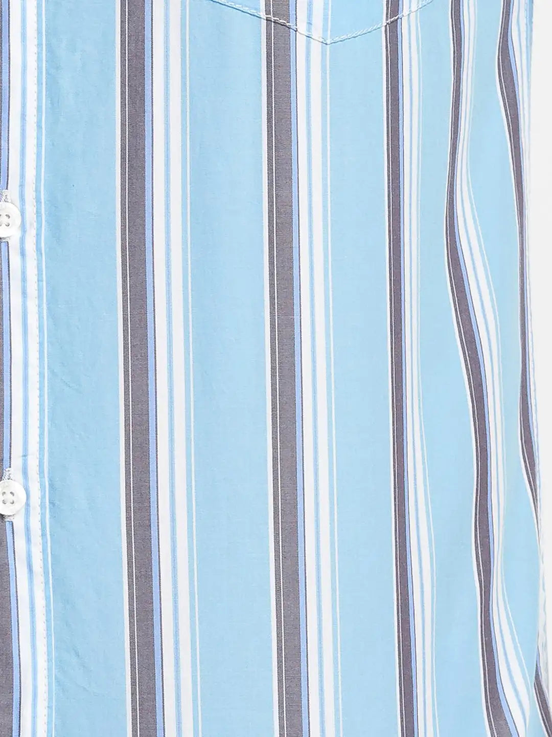 ★PARTIMENTO★ Chalk Stripe Roll Up Half Shirts Blue Poplin Classic Shirt Royal Blue – SANNA New York