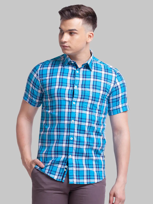 Men Slim Fit Yellow Shirt