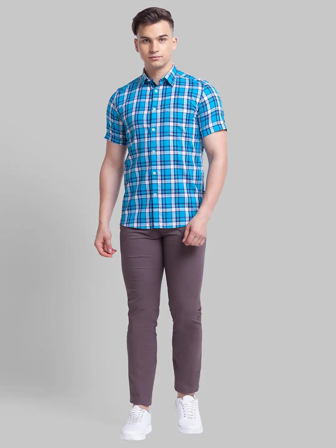 Men Slim Fit Yellow Shirt