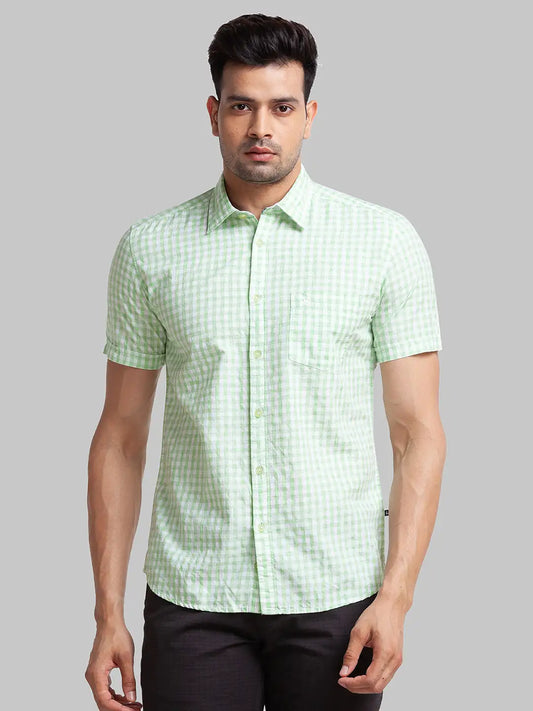 Men Slim Fit Blue Shirt