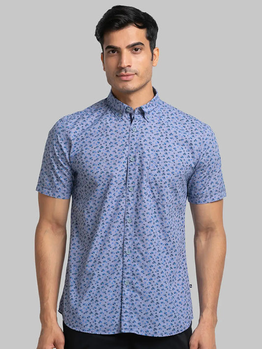 Men Slim Fit Pink Shirt