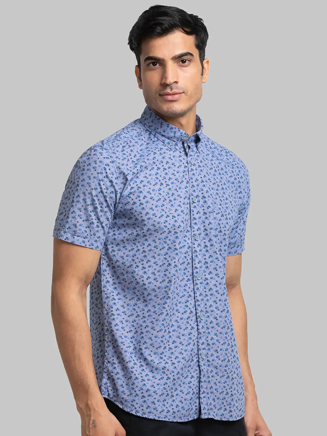 Men Slim Fit Pink Shirt