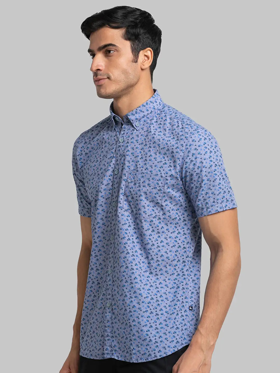 Men Slim Fit Pink Shirt