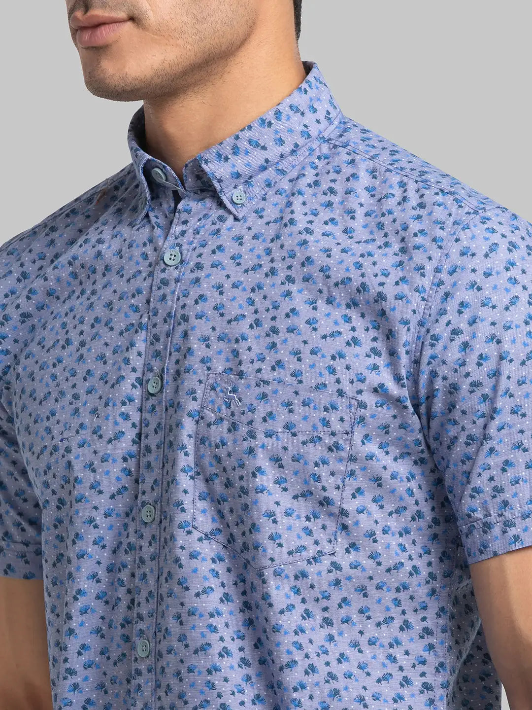 Men Slim Fit Pink Shirt