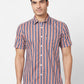 Parx Men Orange Solid Slim Fit Cotton Half Sleeve Cutaway Collar Shirt