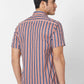 Parx Men Orange Solid Slim Fit Cotton Half Sleeve Cutaway Collar Shirt