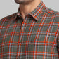 Parx Men Green Checks Slim Fit Cotton Half Sleeve Cutaway Collar Shirt