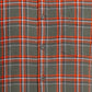 Parx Men Green Checks Slim Fit Cotton Half Sleeve Cutaway Collar Shirt