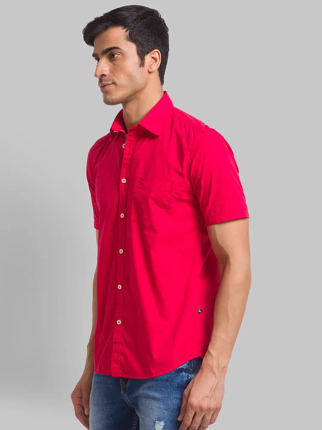 Men Slim Fit White Shirt