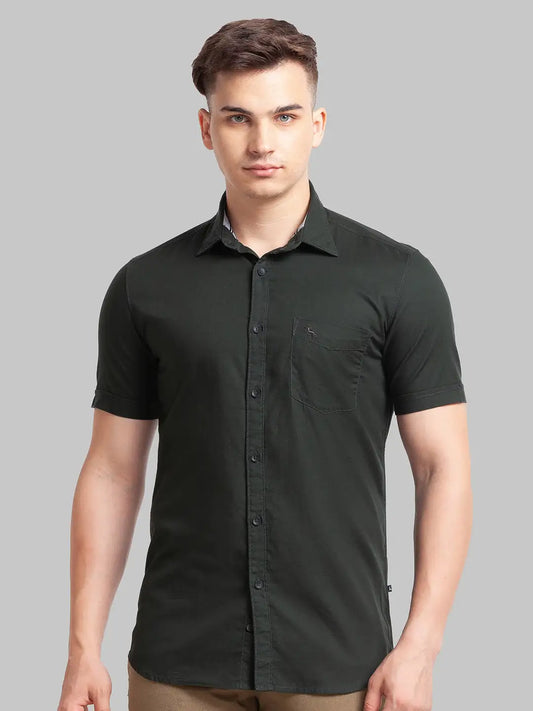Men Slim Fit Red Shirt