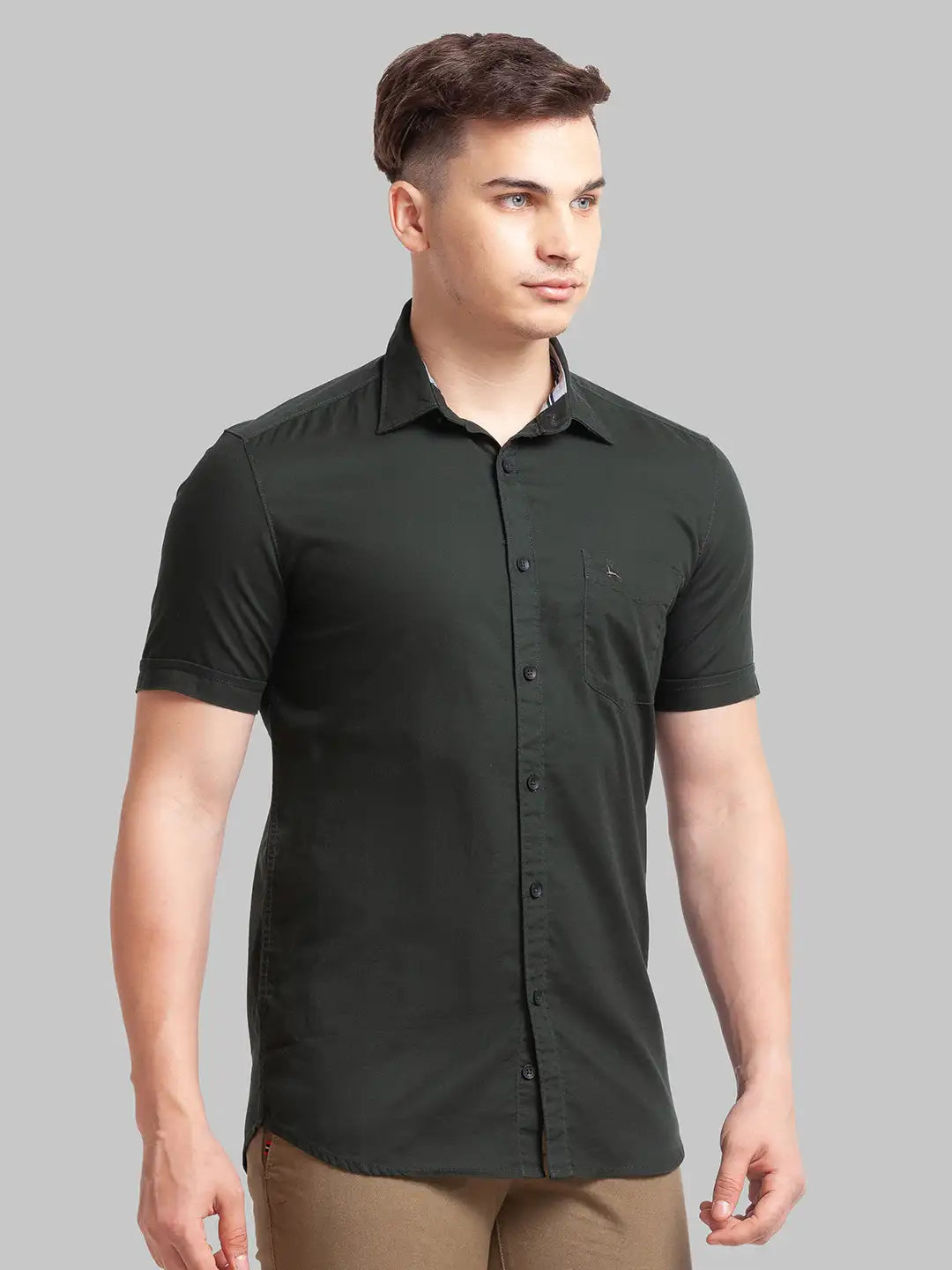 Men Slim Fit Red Shirt