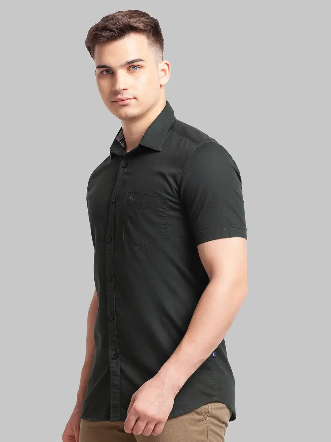 Men Slim Fit Red Shirt