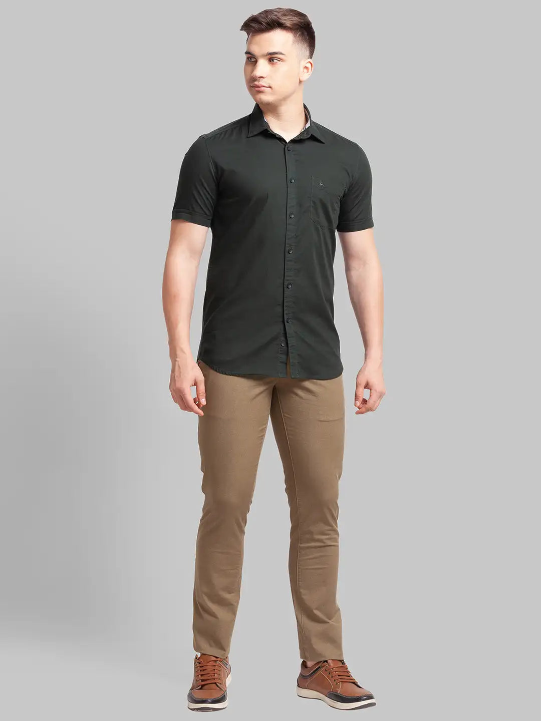 Men Slim Fit Red Shirt