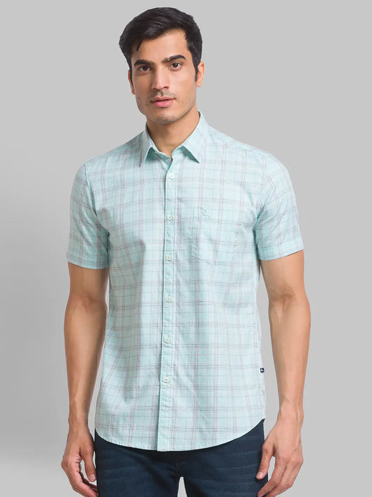 Men Slim Fit Pink Shirt