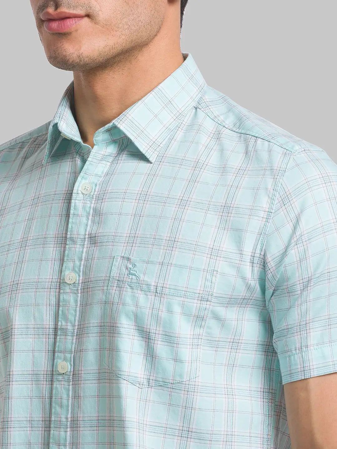 Men Slim Fit Pink Shirt