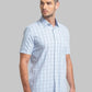 Men Slim Fit Light Grey Shirt