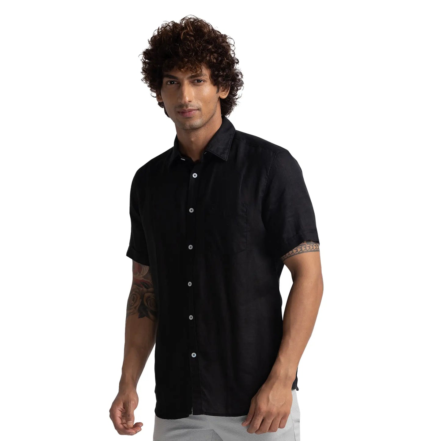 Men Slim Fit Blue Shirt