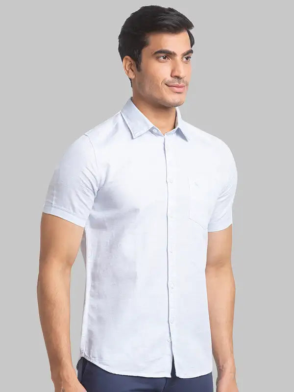 Men Slim Fit Blue Shirt